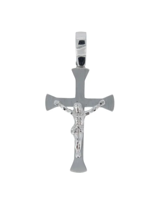 18CT W/G CRUCIFIX 502