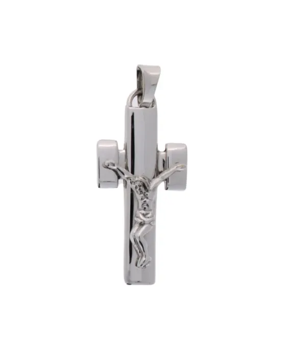 18CT W/G CRUCIFIX 503