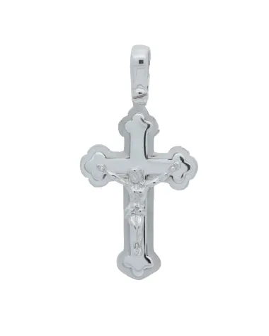 18CT W/G CRUCIFIX 504